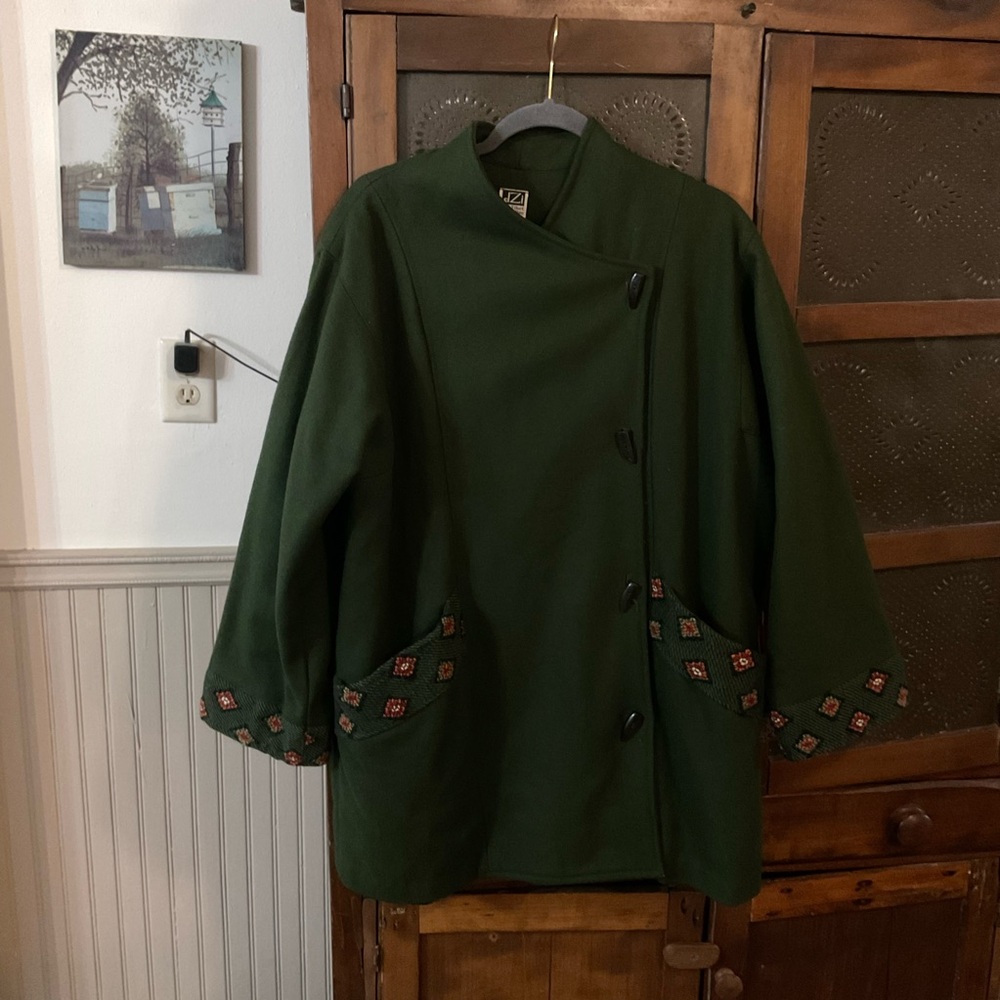 DZI The Tibet Collection Wool Artsy Coat M L